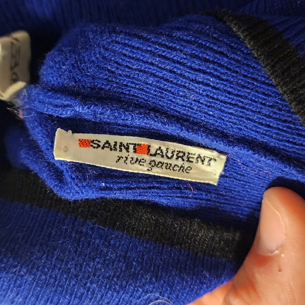 1990s YSL Blue Turtleneck